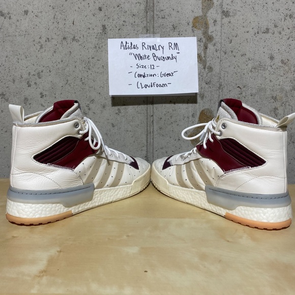 Adidas Rivalry High RM Cloudfoam - White Burgundy - Picture 7 of 9